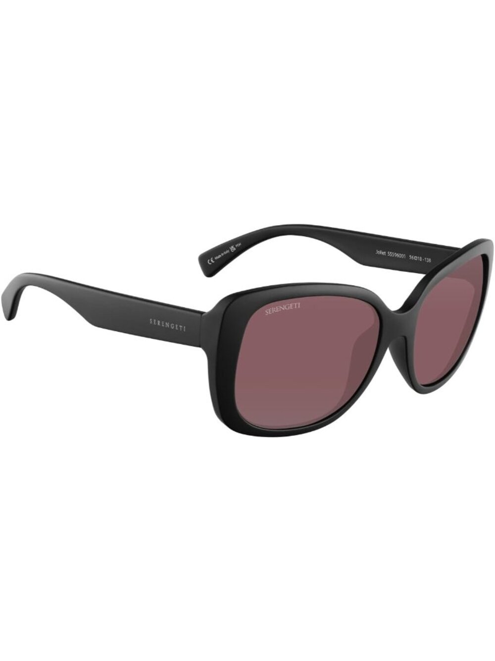 Chic Shiny Black Polarized Sunglasses with Mineral Sedona Lens for Women